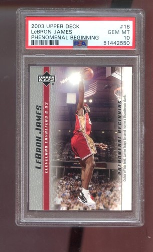 2003 Upper Deck Phenomenal Beginning LeBron James #18 card