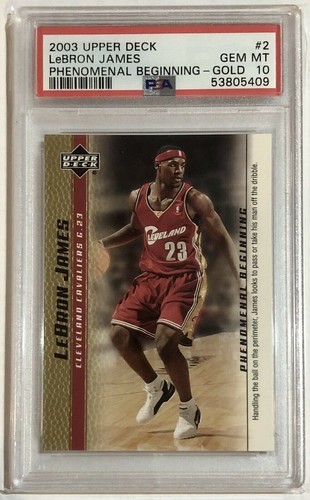 2003 Upper Deck Phenomenal Beginning LeBron James [Gold] #2 card