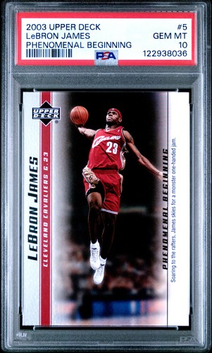 2003 Upper Deck Phenomenal Beginning LeBron James [Gold] #5 card