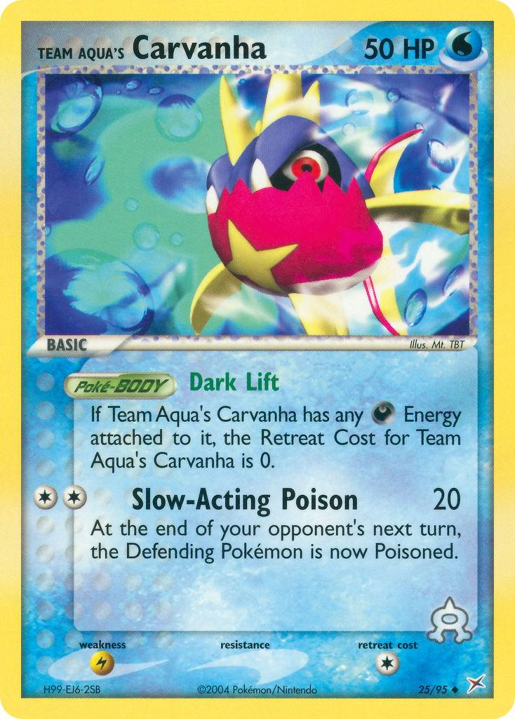 2004 Team Magma & Team Aqua Carvanha #25 card