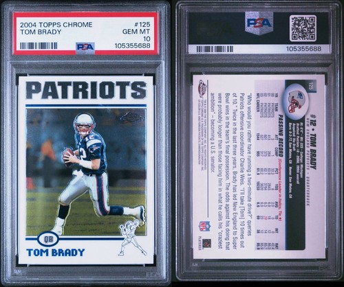 2004 Topps Chrome Tom Brady #125 card