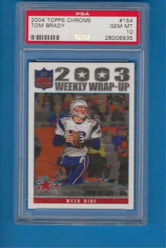 2004 Topps Chrome Tom Brady #154 card