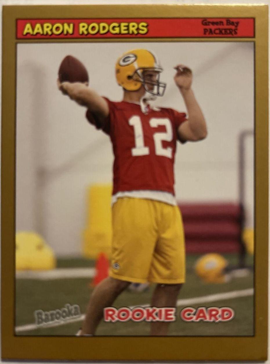 2005 Bazooka Aaron Rodgers [Gold] #190 card