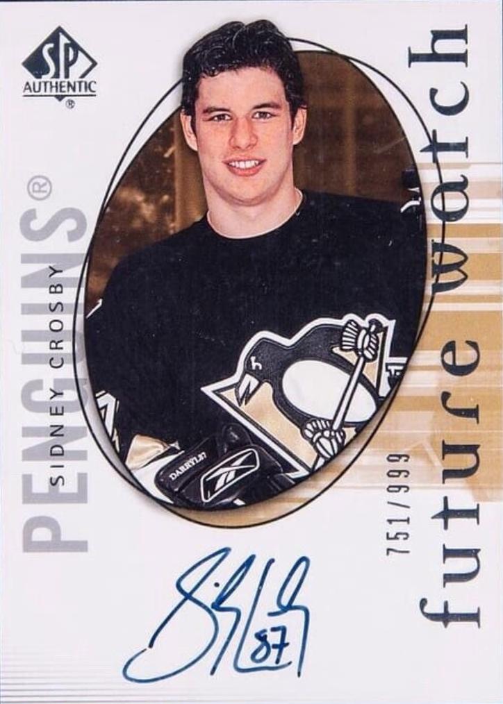 2005 SP Authentic Sidney Crosby [Autograph] #181 card
