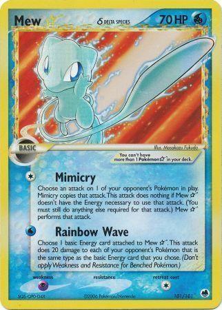 2006 Dragon Frontiers Mew [Gold Star] #101 card