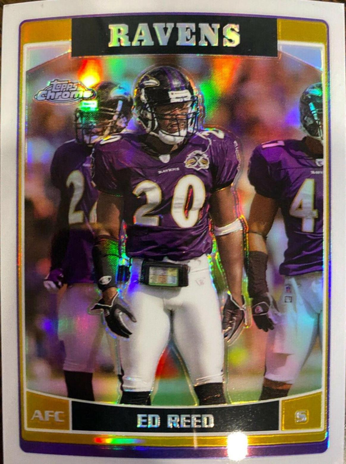 2006 Topps Chrome Ed Reed [Refractor] #111 card