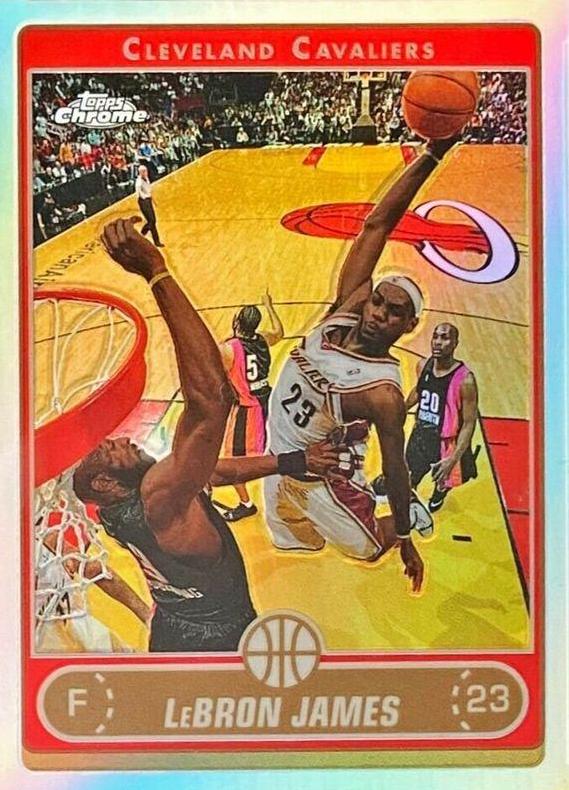 2006 Topps Chrome LeBron James [Refractor] #67 card