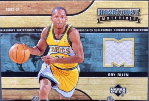 2006 Upper Deck Hardcourt Materials Ray Allen #HM-RA card