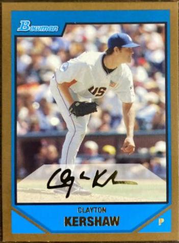2007 Bowman Draft Picks & Prospects Clayton Kershaw [Gold] #BDPP77 card
