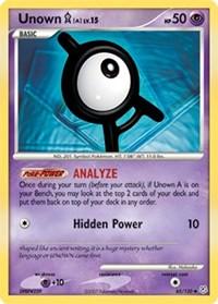 2007 Diamond & Pearl Unown A #65 card