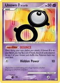 2007 Diamond & Pearl Unown B #66 card