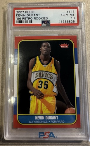 2007 Fleer '86 Retro Rookies Kevin Durant #143 card