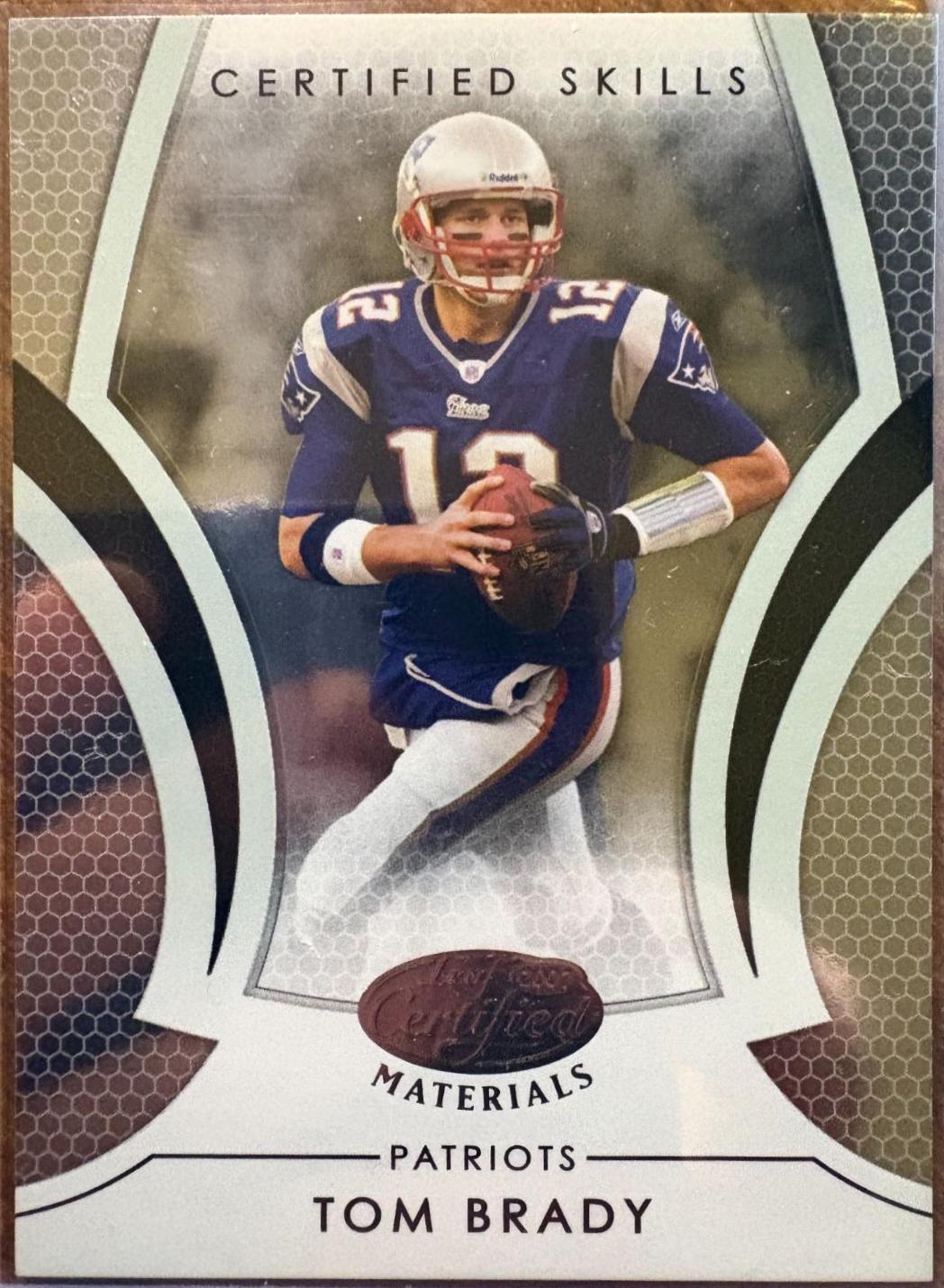 2007 Leaf Certified Materials Skills Tom Brady #CS-3 card
