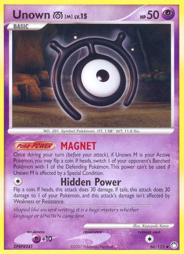 2007 Mysterious Treasures Unown M #66 card