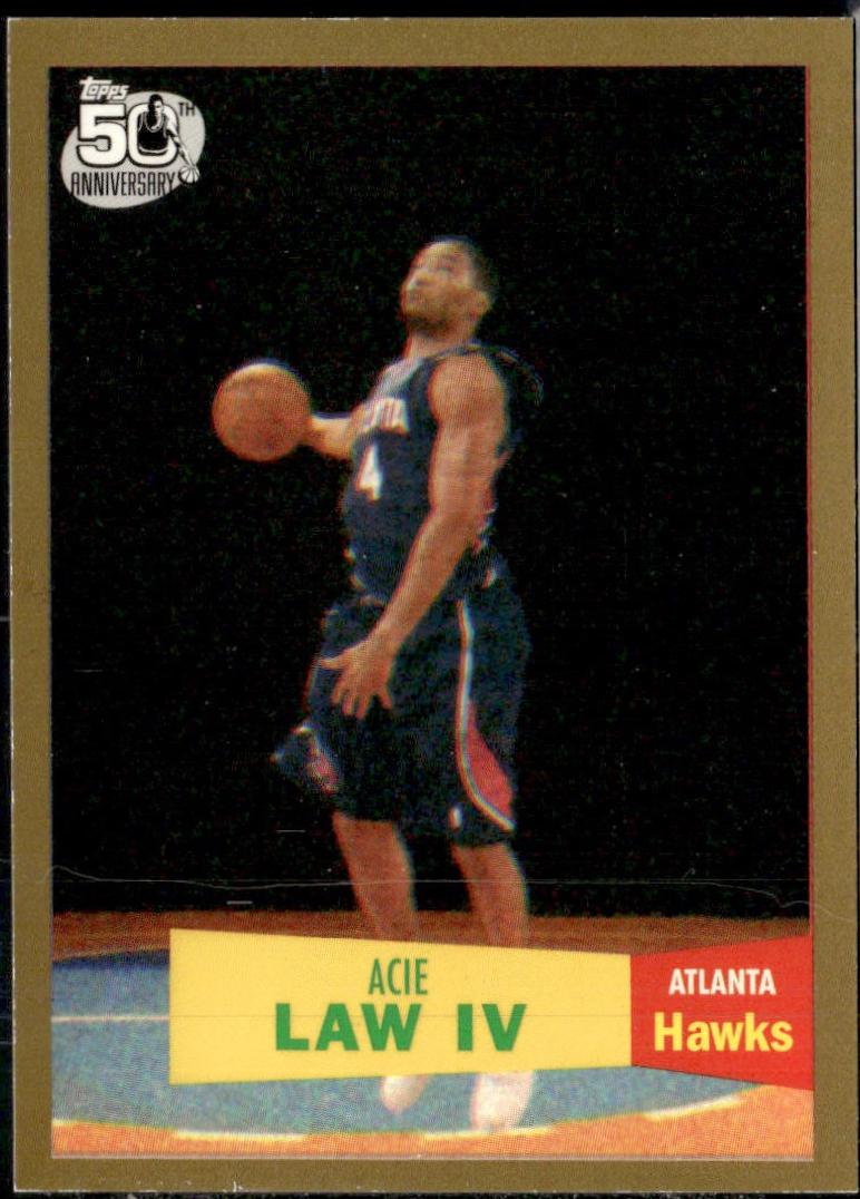 2007 Topps 1957-58 Variation Acie Law [Gold] #121 card