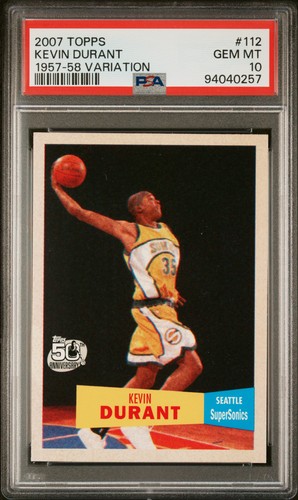 2007 Topps 50th Anniversary Kevin Durant #112 card