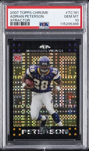 2007 Topps Chrome Adrian Peterson [Xfractor] #TC181 card