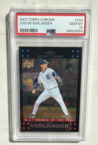 2007 Topps Chrome Justin Verlander #254 card
