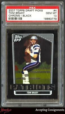 2007 Topps Draft Picks & Prospects Tom Brady [Chrome Black] #4 card