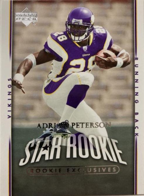 2007 Upper Deck Adrian Peterson [Rookie Exclusives] #279 card