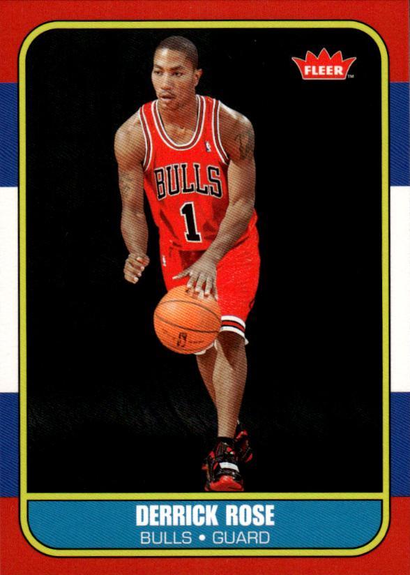 2008 Fleer 1986-87 Rookies Derrick Rose #163 card