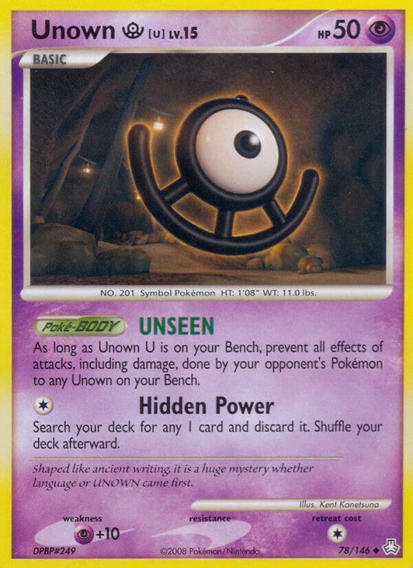 2008 Legends Awakened Unown U #78 card