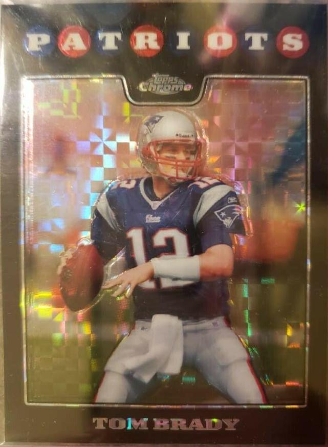 2008 Topps Chrome Tom Brady [Xfractor] #TC121 card