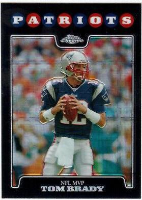 2008 Topps Chrome Tom Brady [Xfractor] #TC163 card