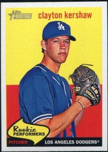 2008 Topps Heritage Rookie Performers Clayton Kershaw #RP1 card
