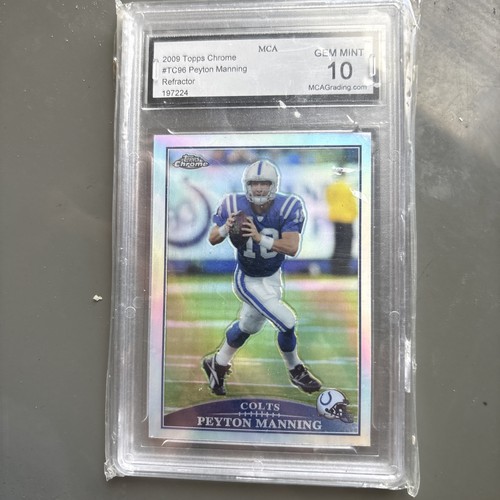 2009 Topps Chrome Peyton Manning [Blue Jersey Blue Refractor] #TC96 card