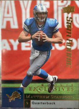 2009 Upper Deck Rookie Exclusives Matthew Stafford #77 card