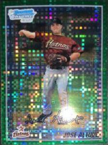 2010 Bowman Chrome Prospects Jose Altuve [Green Xfractor] #BCP137 card