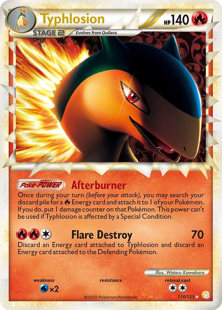 2010 HeartGold & SoulSilver Typhlosion Prime #110 card