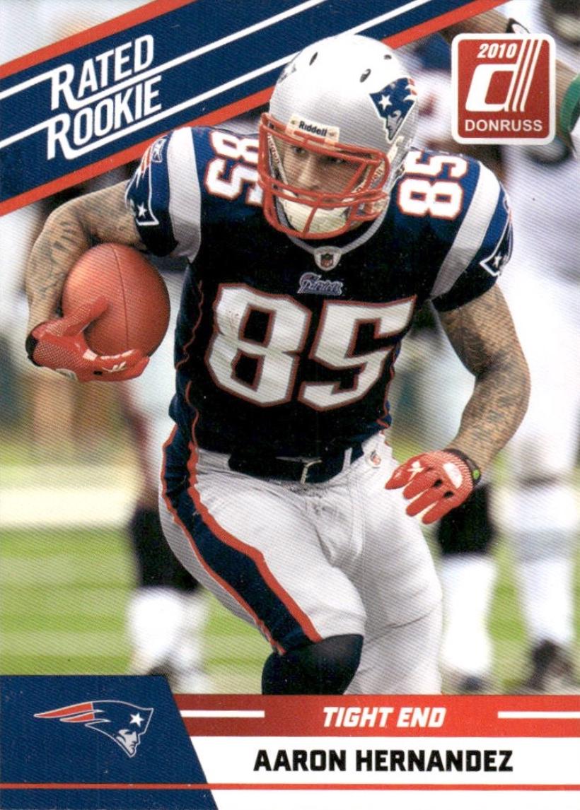 2010 Panini Donruss Rated Rookies Aaron Hernandez #1 card
