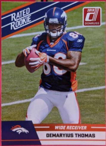 2010 Panini Donruss Rated Rookies Demaryius Thomas #27 card