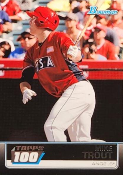 2011 Bowman Topps 100 Mike Trout #TP90 card