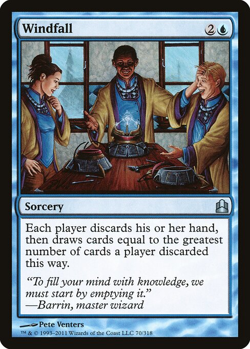 2011 Commander 2011 Windfall #70 card