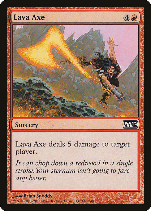 2011 Magic 2012 Lava Axe #148 card