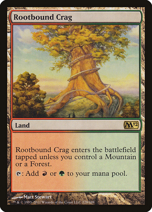 2011 Magic 2012 Rootbound Crag #228 card