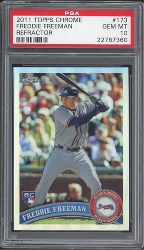 2011 Topps Chrome Freddie Freeman [Refractor] #173 card