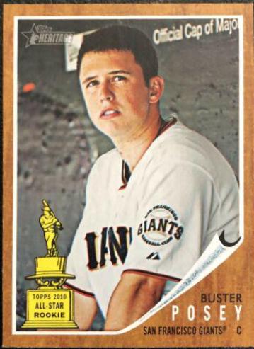 2011 Topps Heritage Buster Posey #218 card