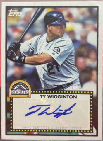 2011 Topps Lineage 1952 Autograph Ty Wigginton #52A-TW card
