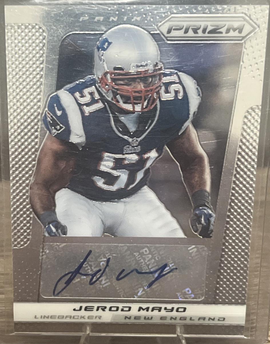 2012 Panini Prizm Autograph Jerod Mayo #43 card