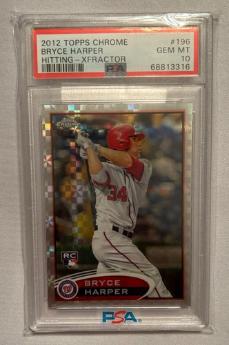 2012 Topps Chrome Bryce Harper [Hitting Xfractor] #196 card