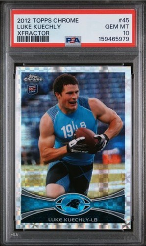 2012 Topps Chrome Luke Kuechly [Xfractor] #45 card