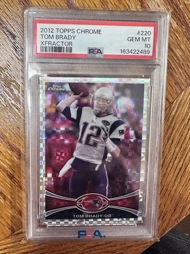 2012 Topps Chrome Tom Brady [Xfractor] #220 card