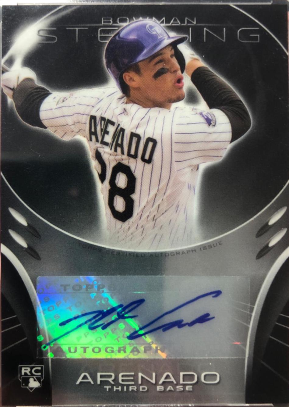 2013 Bowman Sterling Rookie Autographs Nolan Arenado #BSAR-NA card