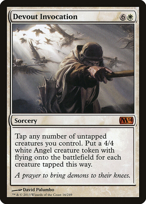 2013 Magic 2014 Devout Invocation #16 card