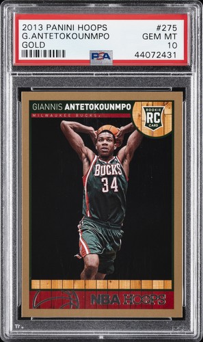 2013 Panini Hoops Giannis Antetokounmpo [Gold] #275 card