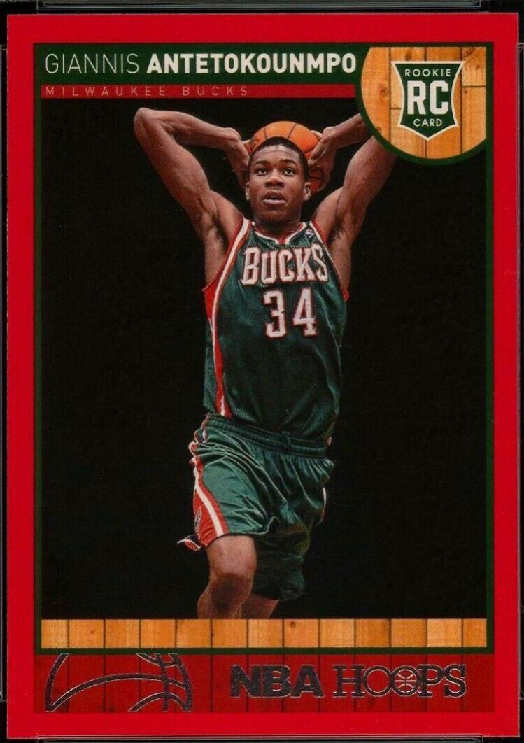 2013 Panini Hoops Giannis Antetokounmpo [Red] #275 card
